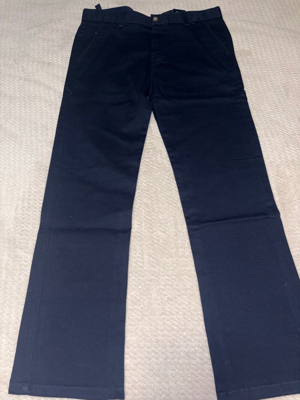 Chaps school wear size husky boys 16 navy blue chinos new